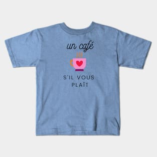 Café coffee lover French cafeteria shop Paris SVP Kids T-Shirt